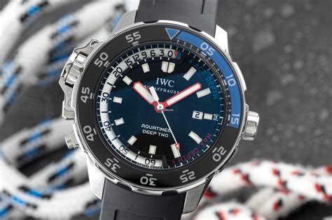 IWC Aquatimer Edelstahl Blue Dial Automatik Herrenuhr Ref.